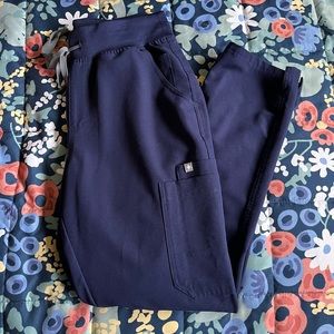 Figs High Waisted Yola Navy Scrub Pants